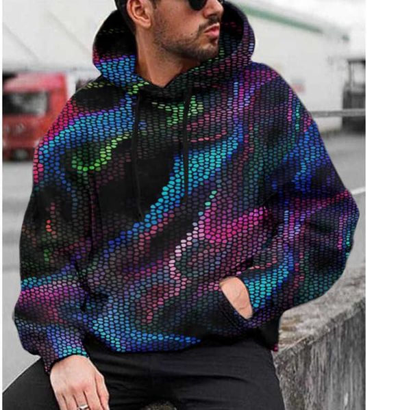 2023 fashion new 3d sweater color series printed men's street fashion loose sports hoodie, Black
2023 fashion new 3d sweater color series printed men's street fashion loose sports hoodie, Black