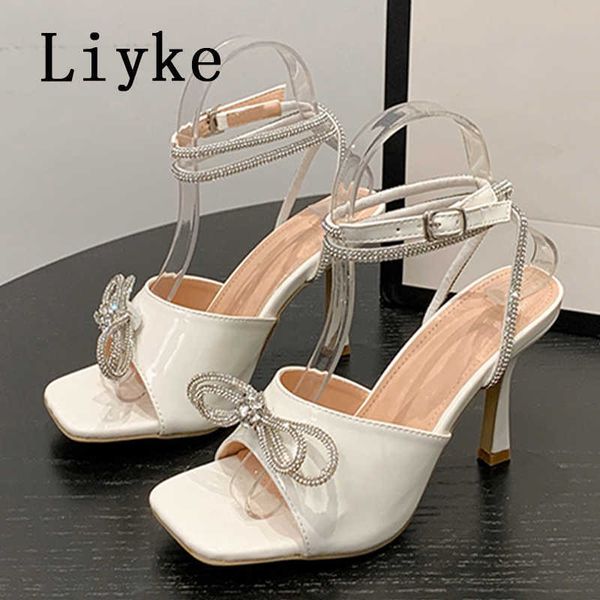 2023 new glitter rhinestones bowknot summer women sandals square toe crystal buckle strap thin high heels party prom shoes 0129, Black
2023 new glitter rhinestones bowknot summer women sandals square toe crystal buckle strap thin high heels party prom shoes 0129, Black