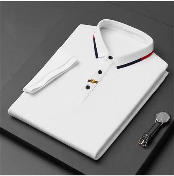 high-end luxury new brand paul short-sleeved t-shirt men bee polo shirt 100% cotton lapel business korean summer embroidery men's cloth, White;black
high-end luxury new brand paul short-sleeved t-shirt men bee polo shirt 100% cotton lapel business korean summer embroidery men's cloth, White;black