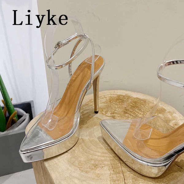 2023 new pointed toe buckle strap stiletto high heels platform sandals pvc transparent women pumps party dress shoes 0129, Black
2023 new pointed toe buckle strap stiletto high heels platform sandals pvc transparent women pumps party dress shoes 0129, Black