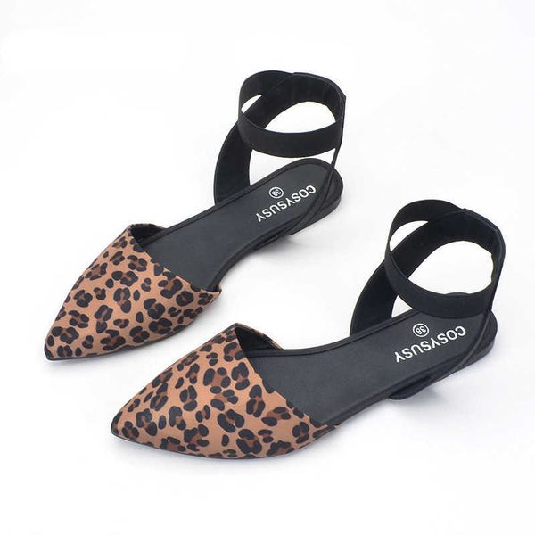 2022 new women leopard flat shoes fashion baotou pointed ladies casual loafers beach sandals female summer light footwear 0130, Black
2022 new women leopard flat shoes fashion baotou pointed ladies casual loafers beach sandals female summer light footwear 0130, Black