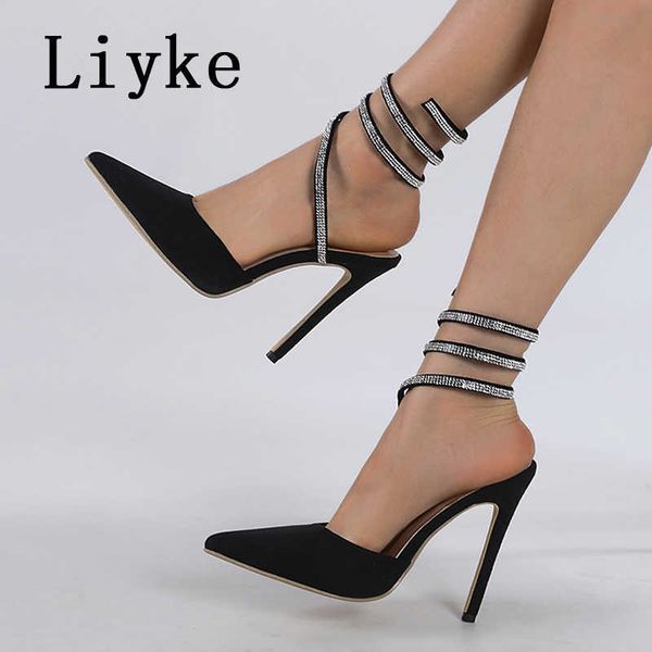 crystal slip-on ankle strap high heels mules pointed toe nightclub stripper shoes women pumps stiletto sandals black 0129
crystal slip-on ankle strap high heels mules pointed toe nightclub stripper shoes women pumps stiletto sandals black 0129