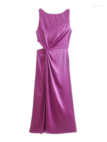 women silk satin texture midi dress summer ladies formal dress party vintage waist pleated hollow out female dress, Black;gray
women silk satin texture midi dress summer ladies formal dress party vintage waist pleated hollow out female dress, Black;gray