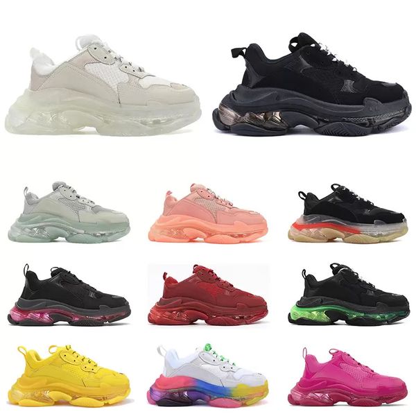 with box men women running shoes 17fw triple s dad sneaker clear bubble bottom black red pink green yellow grey multi color trainer sports s
with box men women running shoes 17fw triple s dad sneaker clear bubble bottom black red pink green yellow grey multi color trainer sports s