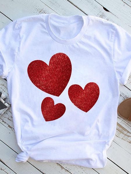 women's tshirt woman fashion tshirt sweet love hearts valentine's day print harajuku casual graphic s short sleeve printing tee 23, White
women's tshirt woman fashion tshirt sweet love hearts valentine's day print harajuku casual graphic s short sleeve printing tee 23, White