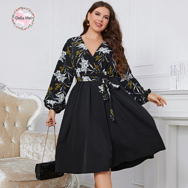 plus size dresses della mel size for women casual v neck long sleeves elegant party vintage large female midi dress 3xl 4xl 230130, Black
plus size dresses della mel size for women casual v neck long sleeves elegant party vintage large female midi dress 3xl 4xl 230130, Black