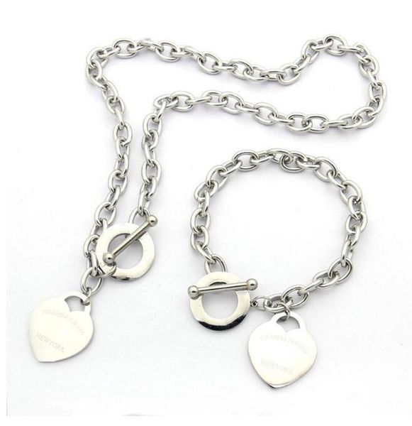tiffan designer luxury link silver heart bangle bracelet necklace set shape original fashion classic bracelet women jewelry gift, Black
tiffan designer luxury link silver heart bangle bracelet necklace set shape original fashion classic bracelet women jewelry gift, Black
