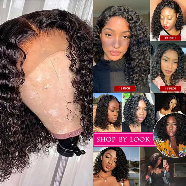 nxy lace wigs brazilian water curly short bob 5x5 closure wig deep wave 13x4 frontal 180 density human hair for black women remy 230106, Black;brown
nxy lace wigs brazilian water curly short bob 5x5 closure wig deep wave 13x4 frontal 180 density human hair for black women remy 230106, Black;brown