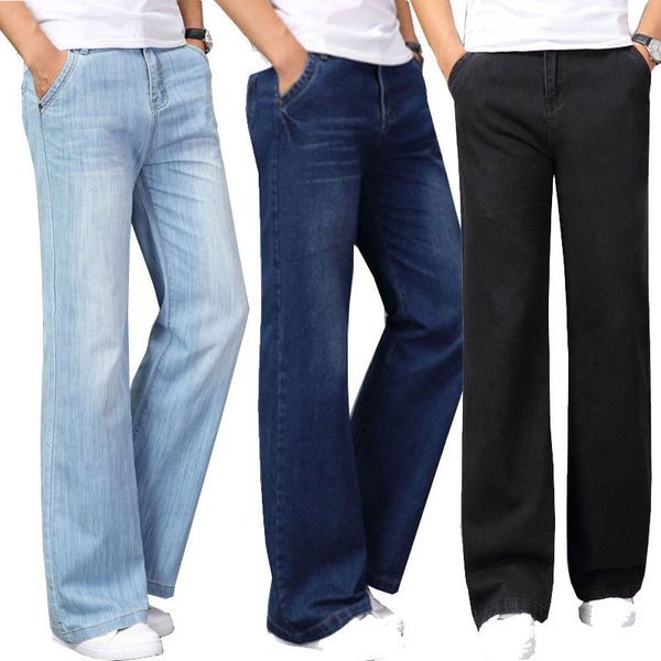 men's jeans big flared boot cut leg loose fit high waist male designer classic denim 230131, Blue
men's jeans big flared boot cut leg loose fit high waist male designer classic denim 230131, Blue
