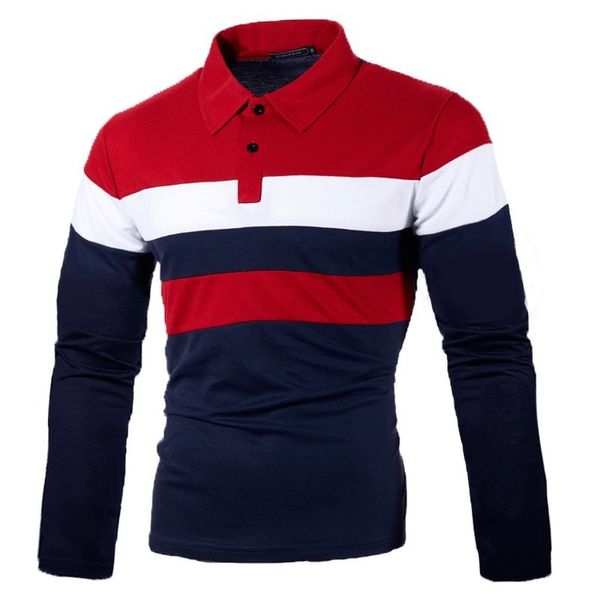 men's polos trend fashion lapel shirt long sleeve casual sport tshirt men clothing 230130, White;black
men's polos trend fashion lapel shirt long sleeve casual sport tshirt men clothing 230130, White;black