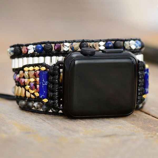 beaded couples natural stone black aple watch band beads hiphop 5 wrap wax rope watch strap vegan wrist armband bracelet wholesale 230131
beaded couples natural stone black aple watch band beads hiphop 5 wrap wax rope watch strap vegan wrist armband bracelet wholesale 230131