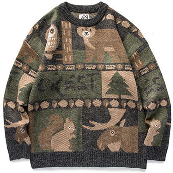 men's sweaters winter vintage japanese cute bear couples knitted pullover hip hop harajuku streetwear clothing 230131, White;black
men's sweaters winter vintage japanese cute bear couples knitted pullover hip hop harajuku streetwear clothing 230131, White;black