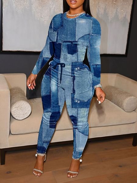 women's plus size tracksuits lw autumn imitation denim drawstring pants set tracksuit women casual long sleeve shirt weat two piece 230, Black
women's plus size tracksuits lw autumn imitation denim drawstring pants set tracksuit women casual long sleeve shirt weat two piece 230, Black
