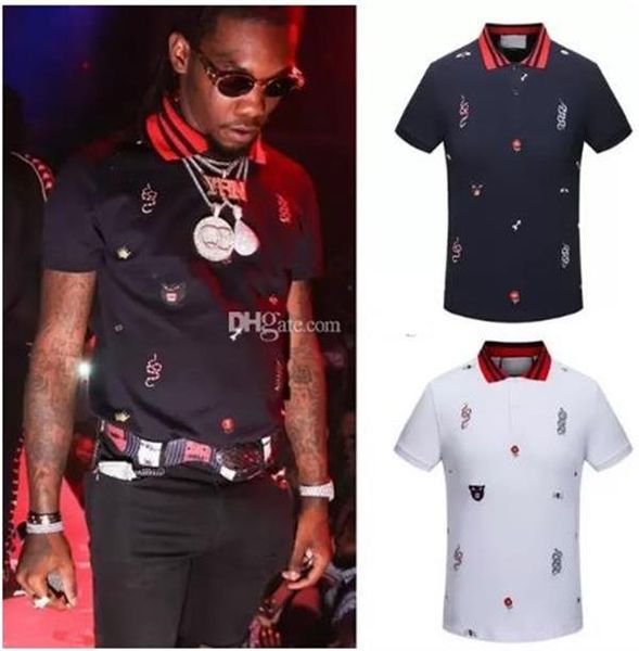 plus 3xl size multi embroidery polo shirts man fashion design ribbed sleeves split hem stretch polos male, White;black
plus 3xl size multi embroidery polo shirts man fashion design ribbed sleeves split hem stretch polos male, White;black