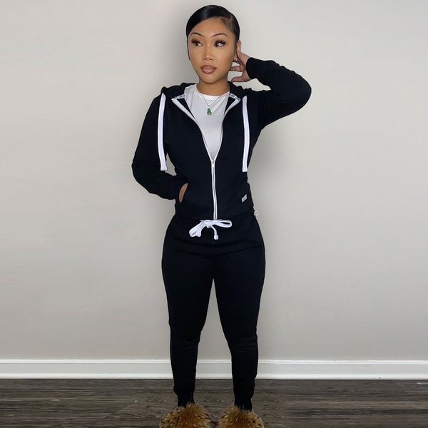 women's tracksuits autumn winter fleece 2 piece set women tracksuit solid casual outfit sport suit long sleeve zip slim hoodie jacketjo, Gray
women's tracksuits autumn winter fleece 2 piece set women tracksuit solid casual outfit sport suit long sleeve zip slim hoodie jacketjo, Gray