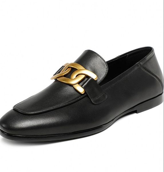 gold buckle loafers gentlemen genuine leather mens oxfords fashion wedding dress shoes male flats shoes, Black
gold buckle loafers gentlemen genuine leather mens oxfords fashion wedding dress shoes male flats shoes, Black