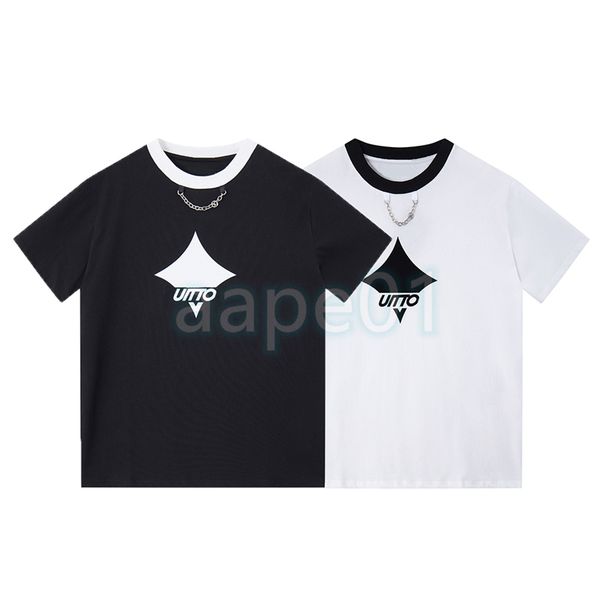 luxury fashion brand mens t shirt snowflake printing chain design round neck short sleeve summer loose t-shirt black white asian size s-2xl, White;black
luxury fashion brand mens t shirt snowflake printing chain design round neck short sleeve summer loose t-shirt black white asian size s-2xl, White;black
