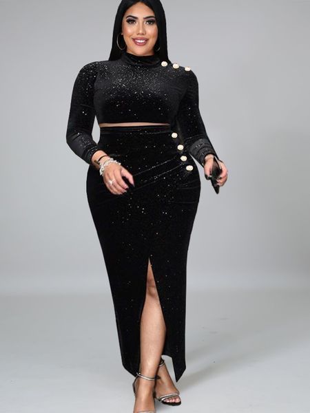 plus size dresses velvet dress for women black shiny elastic high waist long sleeve glitter navel pleated slit evening party outfit size 230
plus size dresses velvet dress for women black shiny elastic high waist long sleeve glitter navel pleated slit evening party outfit size 230
