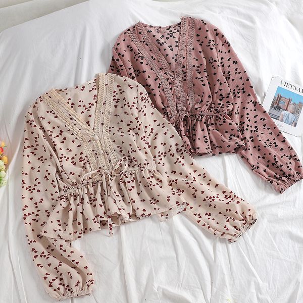 women's tshirt women summer vneck lantern sleeve bandage strap bow shirt vintage short slim waist love heart chiffon pullover mini blou, White
women's tshirt women summer vneck lantern sleeve bandage strap bow shirt vintage short slim waist love heart chiffon pullover mini blou, White