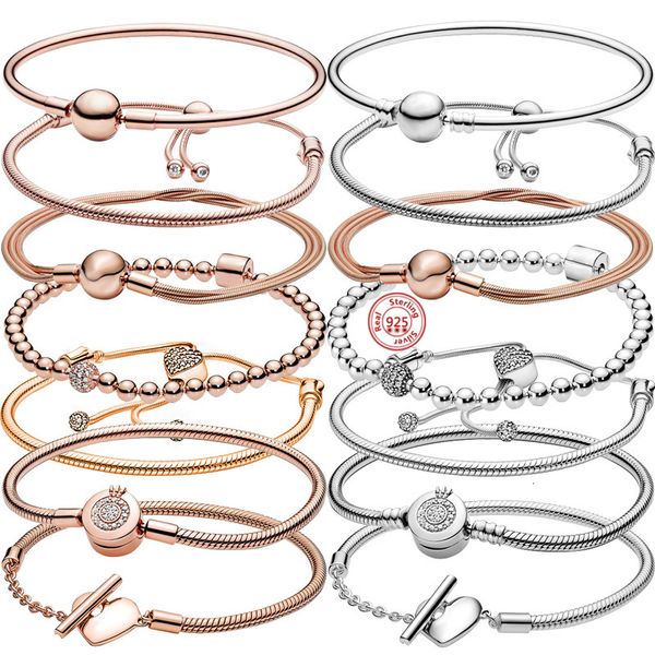 beaded rose gold crown heart t-bar snake chain 925 sterling silver bracelet fit original brand charm beads diy women fine jewelry 230131, Black
beaded rose gold crown heart t-bar snake chain 925 sterling silver bracelet fit original brand charm beads diy women fine jewelry 230131, Black