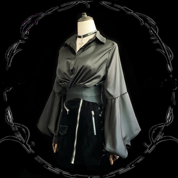 women's tshirt harajuku women blusas gothic black retro flare sleeve blouse loose turn down collar long short costumes 230131, White
women's tshirt harajuku women blusas gothic black retro flare sleeve blouse loose turn down collar long short costumes 230131, White