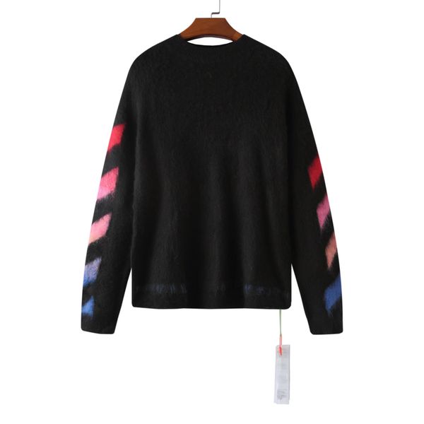 high-end sweater men's and women's couple winter gradient arrow oversize loose sweater, White;black
high-end sweater men's and women's couple winter gradient arrow oversize loose sweater, White;black