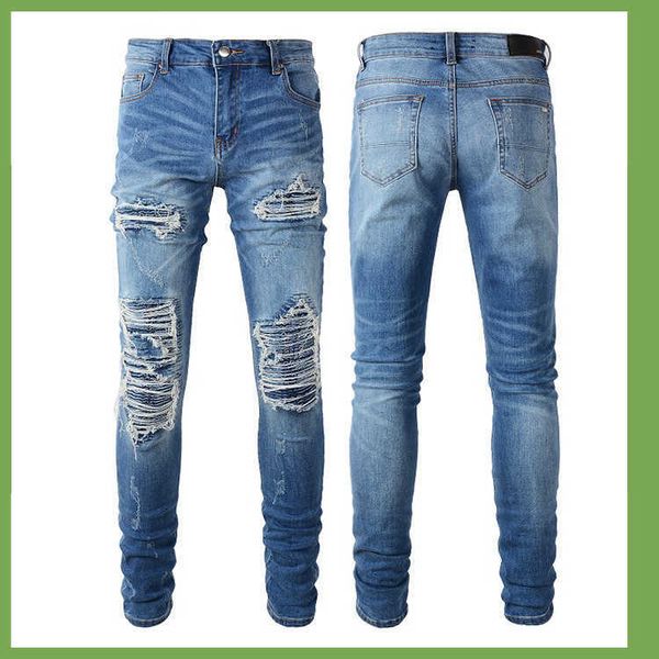 men's jeans cracked patches concealed ripped slim-cut denim for man zsx, Blue
men's jeans cracked patches concealed ripped slim-cut denim for man zsx, Blue