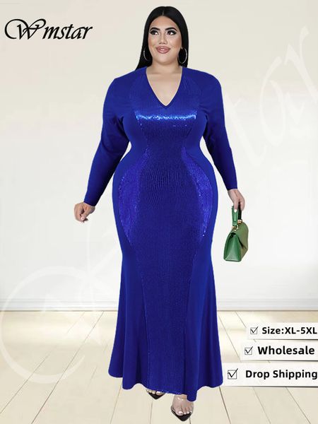 plus size dresses wmstar size party women v neck long sleeve fashion elegant evening luxurious maxi dress wholesale drop 230130, Black
plus size dresses wmstar size party women v neck long sleeve fashion elegant evening luxurious maxi dress wholesale drop 230130, Black