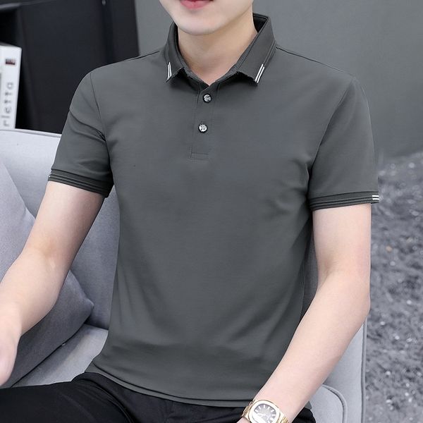 men's t-shirts browon brand summer oversized t shirt men turn-down collar short-sleeved t-shirt casual solid color slim fit clothing 23, White;black
men's t-shirts browon brand summer oversized t shirt men turn-down collar short-sleeved t-shirt casual solid color slim fit clothing 23, White;black
