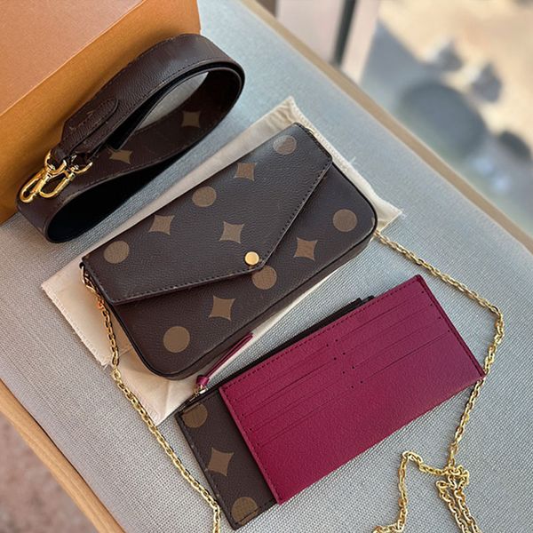luxury designer handbags chain bag women shoulder bags purse original box fashion pattern flowers letters checkers three in one wallet card
luxury designer handbags chain bag women shoulder bags purse original box fashion pattern flowers letters checkers three in one wallet card