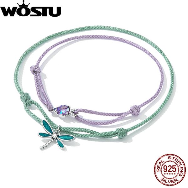 charm bracelets wostu multi color rope stacking bracelet 925 sterling silver fish dragonfly hand adjustable bracelets women party jewelry gi, Golden;silver
charm bracelets wostu multi color rope stacking bracelet 925 sterling silver fish dragonfly hand adjustable bracelets women party jewelry gi, Golden;silver