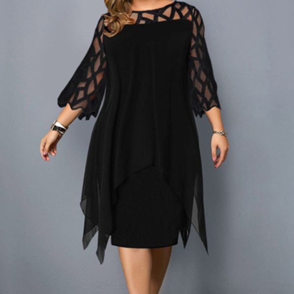 plus size dresses ladies size three quarter sleeve lace sequin mesh elegant casual party red black cutout loose summer 230130
plus size dresses ladies size three quarter sleeve lace sequin mesh elegant casual party red black cutout loose summer 230130