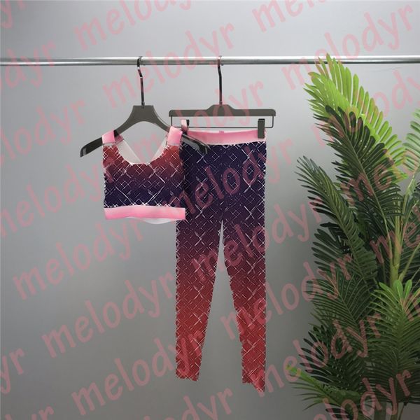 women yoga suit designer tracksuits sport vest elastic waist leggings summer multicolor letter sportswear, Black
women yoga suit designer tracksuits sport vest elastic waist leggings summer multicolor letter sportswear, Black