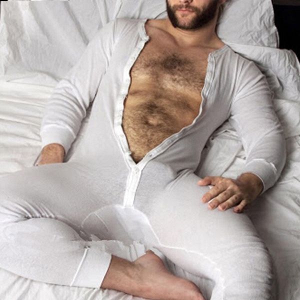 men's pants jumpsuits men button home wear solid color longsleeved comfortable rompers tightfitting casual pajamas lounge 230131, Black
men's pants jumpsuits men button home wear solid color longsleeved comfortable rompers tightfitting casual pajamas lounge 230131, Black