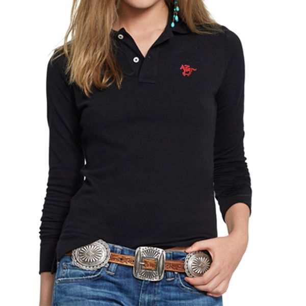 women's polos autumn longsleeved 100% cotton shirt lapel casual slimfit embroidery largehorse pullover femal tees 230131, White
women's polos autumn longsleeved 100% cotton shirt lapel casual slimfit embroidery largehorse pullover femal tees 230131, White