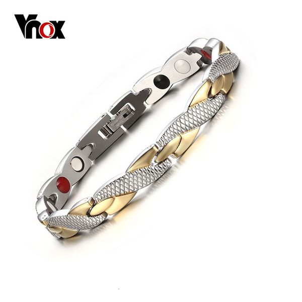 charm bracelets vnox twisted healthy bracelet for women men power therapy bracelets bangles 7.3" jewelry 230131, Golden;silver
charm bracelets vnox twisted healthy bracelet for women men power therapy bracelets bangles 7.3" jewelry 230131, Golden;silver