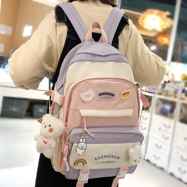 school bags trendy lady lapkawaii waterproof backpack female college women harajuku book girl travel fashion 230131
school bags trendy lady lapkawaii waterproof backpack female college women harajuku book girl travel fashion 230131