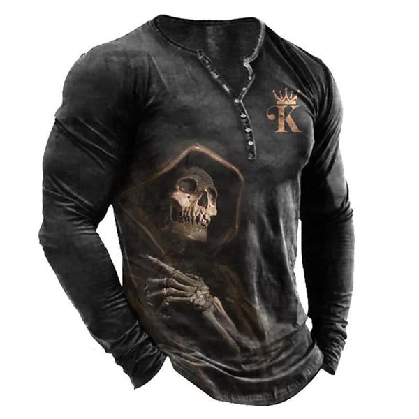 men's t-shirts vintage cotton skull men 3d gothic biker long sleeve oversized ops ee man clothing punk streetwear 230130, White;black
men's t-shirts vintage cotton skull men 3d gothic biker long sleeve oversized ops ee man clothing punk streetwear 230130, White;black