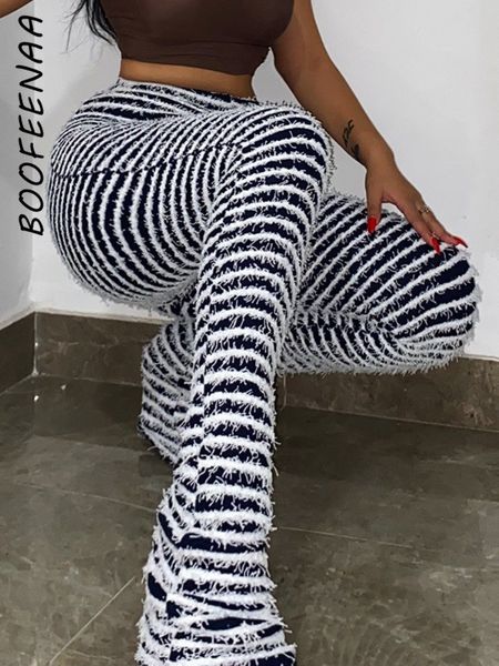 women's pants capris boofeenaa black and white striped knitted stacked women bottoms streetwear long high waist flare c66ee42 230131, Black;white
women's pants capris boofeenaa black and white striped knitted stacked women bottoms streetwear long high waist flare c66ee42 230131, Black;white