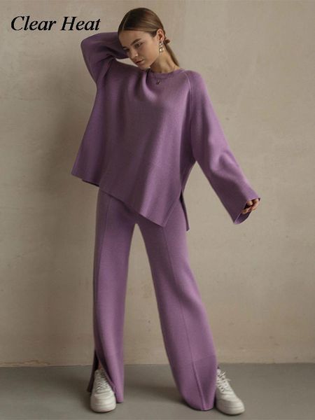 women's tracksuits woamn split knit sweater pants set fashion oversized laceup wide leg two piece suits autumn female chic outfits 2301, Gray
women's tracksuits woamn split knit sweater pants set fashion oversized laceup wide leg two piece suits autumn female chic outfits 2301, Gray