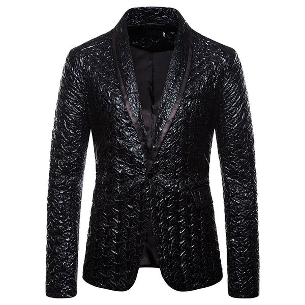 men's suits blazers mens black jacquard bronzing suit jacket blazer shawl collar one button blazers men party wedding stage singer cost, White;black
men's suits blazers mens black jacquard bronzing suit jacket blazer shawl collar one button blazers men party wedding stage singer cost, White;black