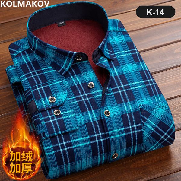 men's casual shirts autumnwinter classic fashion versatile plaid longsleeve fleece and thick warm 230131, White;black
men's casual shirts autumnwinter classic fashion versatile plaid longsleeve fleece and thick warm 230131, White;black
