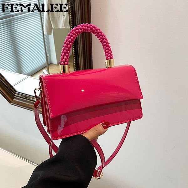 shoulder bags patent pu leather women bag fashion ladies solid color female small beading handle handbags messenger
shoulder bags patent pu leather women bag fashion ladies solid color female small beading handle handbags messenger