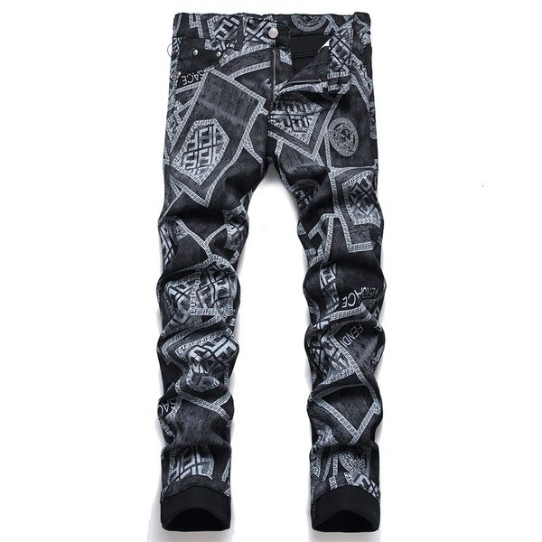men's jeans summer black digital print cotton trousers midwaisted casual hip hop pants 230131, Blue
men's jeans summer black digital print cotton trousers midwaisted casual hip hop pants 230131, Blue
