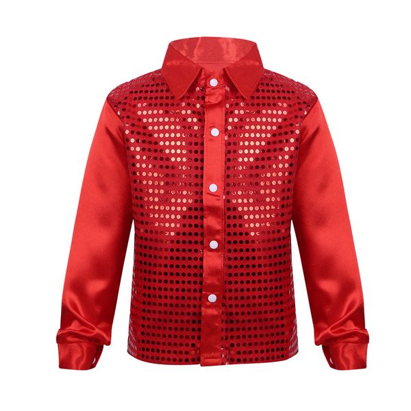 kids shirts children shiny sequins dance clothes boys students performance costume kids hip-hop jazz dance sequined shirt stage dance blouse, White;black
kids shirts children shiny sequins dance clothes boys students performance costume kids hip-hop jazz dance sequined shirt stage dance blouse, White;black
