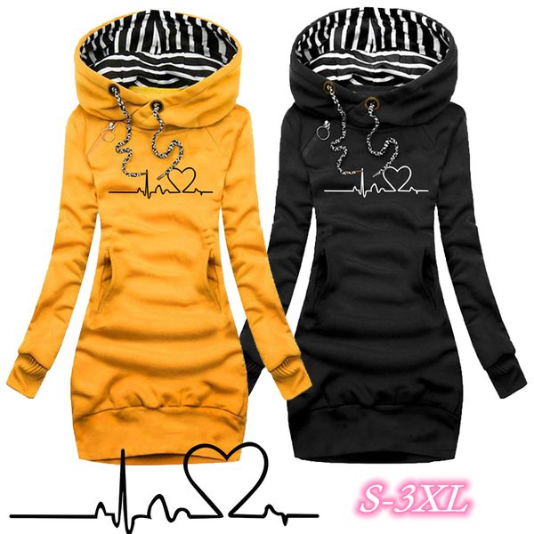casual dresses women sweater hooded spring autumn ladies long sleeve hoodie winter slim hoodies 230131, Black;gray