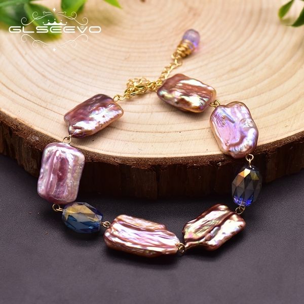 charm bracelets glseevo original design natural colorful baroque pearls adjustable bracelets for wedding women girls lovers fine jewelry gb0, Golden;silver 
charm bracelets glseevo original design natural colorful baroque pearls adjustable bracelets for wedding women girls lovers fine jewelry gb0, Golden;silver