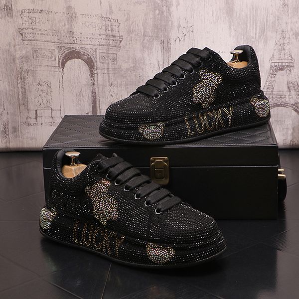 springtime designer charm shoes printing thick bottom rhinestone rock flats slip-on loafers luxury sports walking sneakers zapatos hombre, Black
springtime designer charm shoes printing thick bottom rhinestone rock flats slip-on loafers luxury sports walking sneakers zapatos hombre, Black