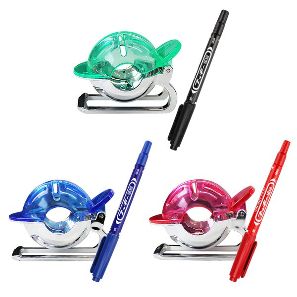 Image of 1 Set Golf Ball Liner w Pen Golf Ball Line Marker Draw Putting Line Alignment Blue Red Green Clip Design Golf Putting Trainer