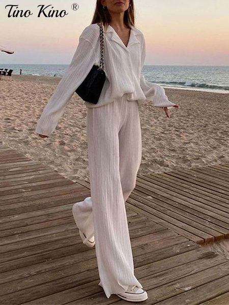 women's tracksuits spring shirt pleated two piece set loose high waist wide leg pants suit casual elegant office ladies female outfit 2, Gray
women's tracksuits spring shirt pleated two piece set loose high waist wide leg pants suit casual elegant office ladies female outfit 2, Gray